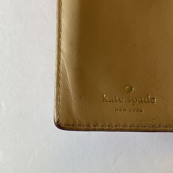Kate Spade Wallet With Coin Zip New York Red patent Leather Tan Inside Used - Picture 11 of 16
